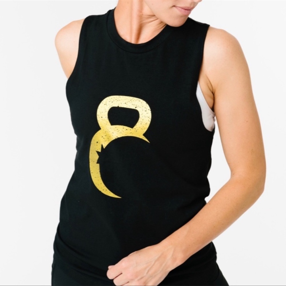 Zyia Active Black And Gold Kettle Moon Tank